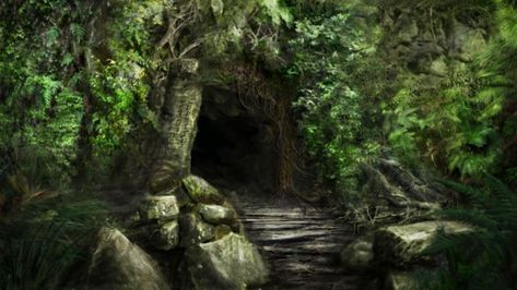 Cave Entrance, The Lost City, Rpg Map, Great King, Fantasy Forest, Fantasy Places, Beautiful Locations Nature, Little Angel, Fantasy Concept Art