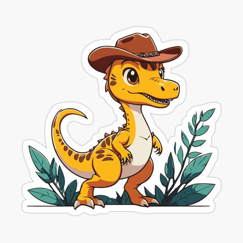 Drawing Sticker, Velociraptor Dinosaur, Dinosaur Drawing, Decorate Notebook, Animal Stickers, New Sticker, Coloring Stickers, Sticker Collection, Eye Catching Colors