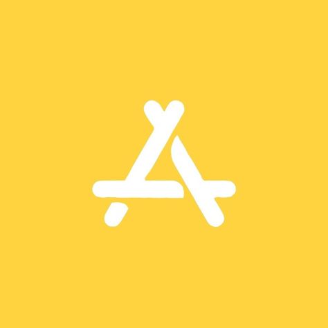 Yellow App Store Icon, Cheengu Yellow, Yellow App Icon, App Stor, Iphone Wallpaper Yellow, Pinterest Icon, App Store Icon, Apps Icon, Play Store App