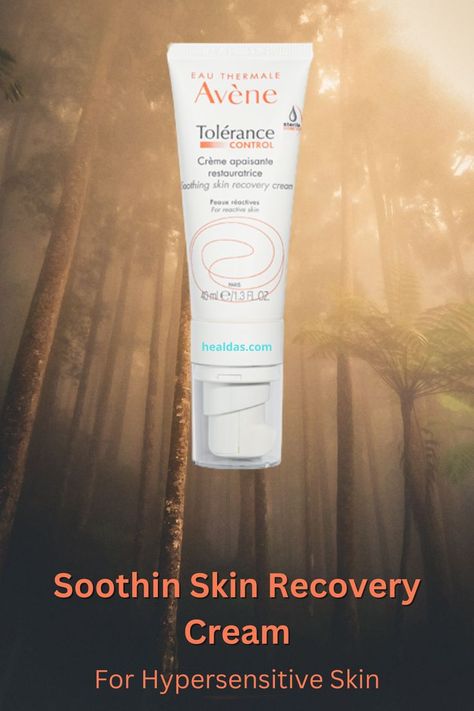 Avène - Tolerance Control Soothing Skin Recovery Cream This soothing cream is a lightweight daily cream that helps restore the skin's barrier while soothing visible redness, tightness, and overheating. Infused with postbiotics to calm sensations of skin discomfort. Cream, Avene Tolerance Control, Avene Skin Recovery Cream, Avene Tolerance, Barrier Cream, Eau Thermale Avene, Shampoo Bottle, Personal Care, Skin