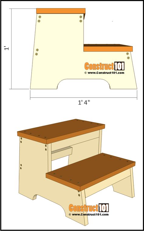 Wood Step Stool Plans, Step Stool Plans, Kids Step Stools, Step Stool Diy, Stool Plans, Stool Diy, Stool Woodworking Plans, Small Wooden Stool, Cedar Wood Projects