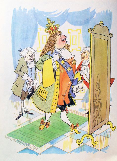 The Emperor's New Clothes - Gustav Hjortlund The Emperor's New Clothes, Emperor's New Clothes, Clothes Illustration, Andersen's Fairy Tales, Emperors New Clothes, Illustration Art Kids, Book Illustrations, Art Kids, School Lessons