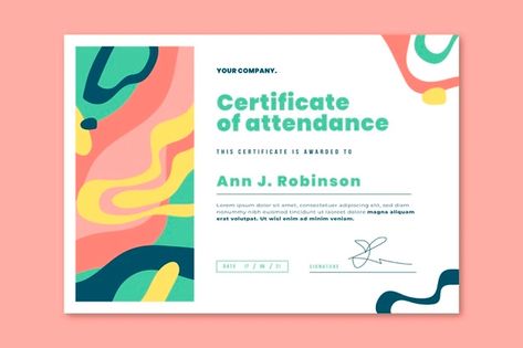 Certificate Design Inspiration, Awards Certificates Design, Attendance Certificate, Certificate Layout, Diploma Design, Certificate Of Achievement Template, Diploma Certificate, Certificate Design Template, Digital Certificate