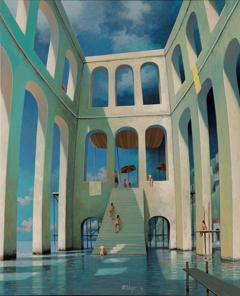 Surreal Architecture, Architecture Painting, Surrealism Painting, A Level Art, Yahoo Search, Dream Art, Surreal Art, Art And Architecture, Architecture Art