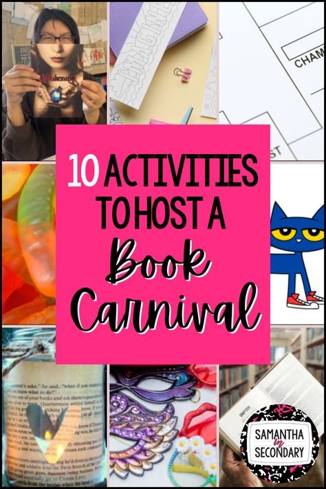 Reading Carnival Ideas, Literacy Festival Ideas, Literacy Carnival Games, Book Fair For Adults, Carnival Theme Literacy Night, Book Fair Promotion Ideas, School Reading Night Themes, After School Reading Club, School Wide Literacy Events