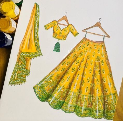 Bride Sketches Indian, Traditional Dresses Drawing, Dress Illustration Design, Suit Illustration, Bride Fashion Illustration, Drawing Dress, Long Frock Designs, Fashion Illustration Tutorial, Fashion Design Books