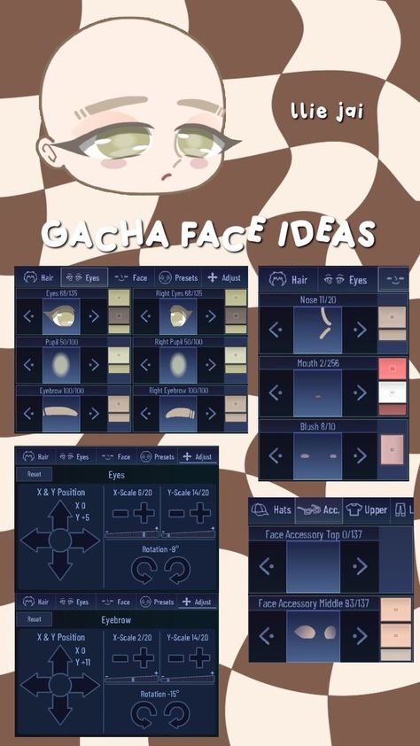 Gacha Club Outfit Ideas Female Cute, Gacha Nox Eyes Ideias, Gacha Club Faces Ideas, Gacha Club Eyes Ideas Tutorial, Gacha Club Ideas Face, Face Ideas Gacha Club, Gacha Club Faces, Gacha Face Idea, Eyes Gacha Club Ideas