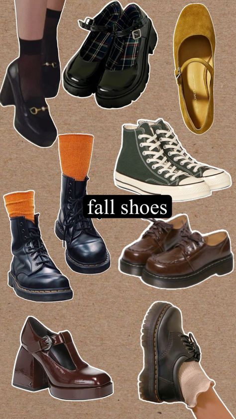 Fall Aesthetic Converse, Cottage Core Shoes Aesthetic, Cottagecore Shoes Aesthetic, Downtown Aesthetic Shoes, Aesthetic Fall Shoes, Fall Aesthetic Shoes, Autumn Shoes Aesthetic, Dark Academia Shoes Women, Academia Aesthetic Shoes