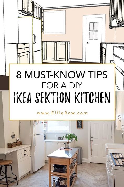 Ikea Kitchen Cabinets White, Ikea Tall Kitchen Cabinet, Installing Ikea Kitchen Cabinets, How To Save On Kitchen Cabinets, Ikea Off White Kitchen, Ikea Kitchen Must Haves, Ikea Kitchen Sektion, Ikea Cabinet Hack Kitchen, Ikea Sektion Hack