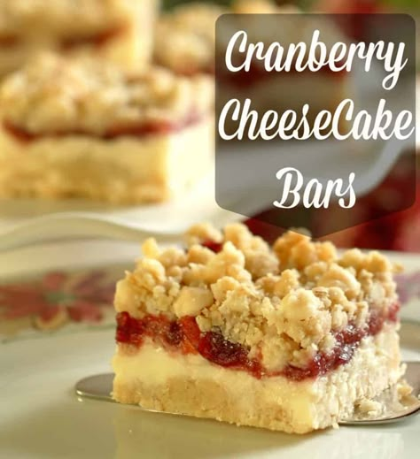 Cranberry Cheesecake Bars - Got a can of cranberry sauce in the pantry? Use it to make these for the fourth! Cheesecake Cranberry, Cranberry Bars Recipe, Cranberry Cheesecake Bars, Cranberry Bars, Canned Cranberries, Cranberry Cheesecake, Southern Plate, Cheesecake Dessert, Orange Rind