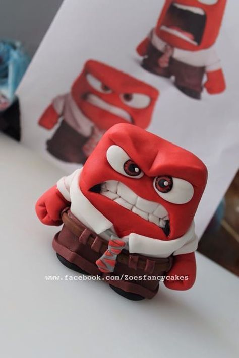 Inside Out Anger, Clay Disney, Polymer Clay Disney, Crea Fimo, Mindy Kaling, Clay Diy Projects, Tanah Liat, Fondant Figures, Clay Figurine