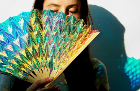 Products: Unfolded Hand Fan | Jule Waibel Hand Fans Design, Hand Fan Aesthetic, Handheld Fan Aesthetic, Hand Fans Diy, Beautiful Hand Fans, Weaponized Hand Fan, Painted Fan, Skai Jackson, Hand Gloves