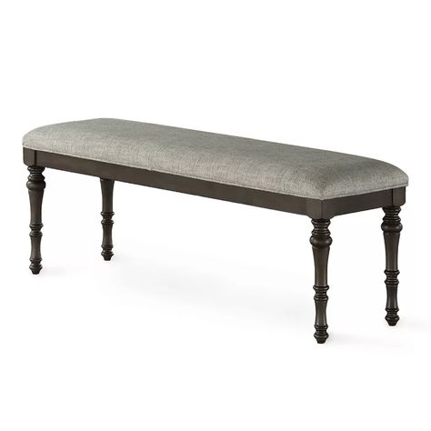 Rosalind Wheeler Mora Upholstered Bench | Wayfair Farmhouse Dining Benches, Tufted Storage Bench, Entryway Benches, Farmhouse Bench, Traditional Dining, Modern Upholstery, Dining Benches, Entryway Furniture, Gray Fabric