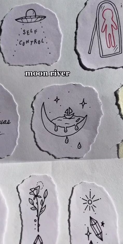 Moon River Tattoo, Frank Ocean Tattoo, River Drawing, River Tattoo, Ocean Tattoo, Mushroom Tattoos, Ocean Tattoos, Classy Tattoos, Line Art Tattoos