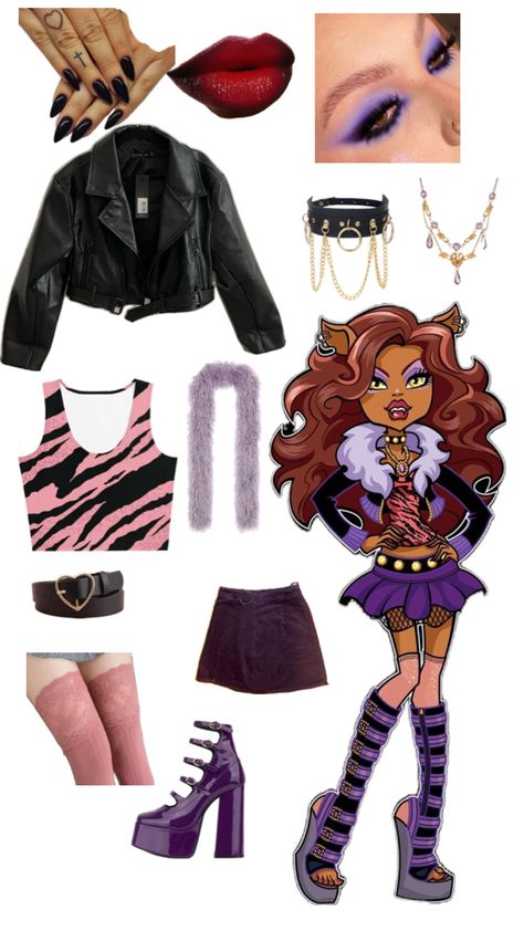 Wolf Costume Diy, Clawdeen Wolf Costume, Wolf Halloween Costume, Monster High Halloween Costumes, Monster High Halloween, Monster High Costume, Halloween Sleepover, Wolf Costume, Trio Halloween Costumes