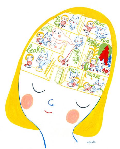 Back Of Head Illustration, Brain Illustration Art, Brain Illustration, Head Illustration, Childrens Books Illustrations, Arte Inspo, Art Et Illustration, Art Drawings For Kids, Portrait Illustration