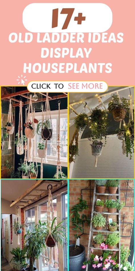 Discover innovative ways to incorporate greenery into your living space by repurposing an old ladder. Transform it into a stunning showcase for your houseplants - whether by suspending planters on each step or propping the ladder against a wall for a striking vertical garden. Your options are limitless, offering a fresh and eco-friendly twist to enhance your home decor. Embrace the uniqueness of these ideas and infuse your space with natural charm and creativity.