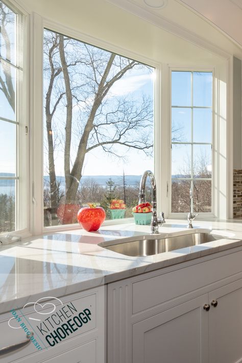 Large Bay window in kitchen remodel, large bay window inspo kitchen design kitchen remodel Kitchen Window Over Sink Ideas, Large Bay Window, Large Kitchen Window, Kitchen Bay Window, Kitchen Sink Window, Kitchen Window Design, Window Kitchen, Large Window, Kitchen Remodel Before And After