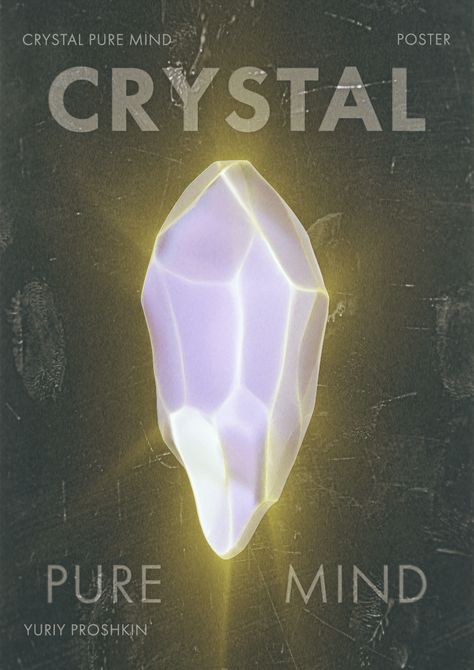 Animated Poster "Crystal Pure Mind" on Behance Gemstone Graphic Design, Stone Graphic Design, Crystal Graphic Design, Crystal Posters, Crystal Poster, Animated Poster, 2024 Graphic, Crystals Store, Packaging Ideas Business