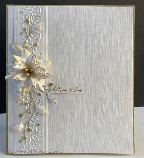 Beautiful Christmas Cards Handmade, Simple Christmas Cards Handmade, Fancy Christmas Cards, Cas Christmas Cards, Wedding Christmas Card, White Christmas Card, Elegant Christmas Cards, Handcrafted Christmas Cards, Card Sketches Templates