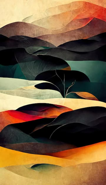 Grunge Landscape, Best Theme For Android, Contemporary Modern Design, Motif Art Deco, 6th Grade Art, Colorful Mountains, Diy Abstract Canvas Art, Fruit Photography, Soyut Sanat Tabloları