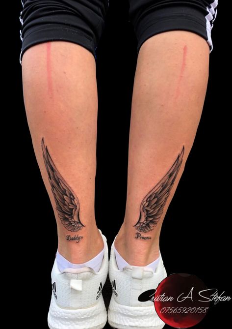 #wings #tattoo #tattooideas #fly #family #love #childhood #heaven #lover #leg #tattooing #amazing Wing Tattoo On Leg, Family Tattoo, Wing Tattoo, Leg Tattoo Men, Leg Tattoo, Wings Tattoo, Family Tattoos, Leg Tattoos, Family Love