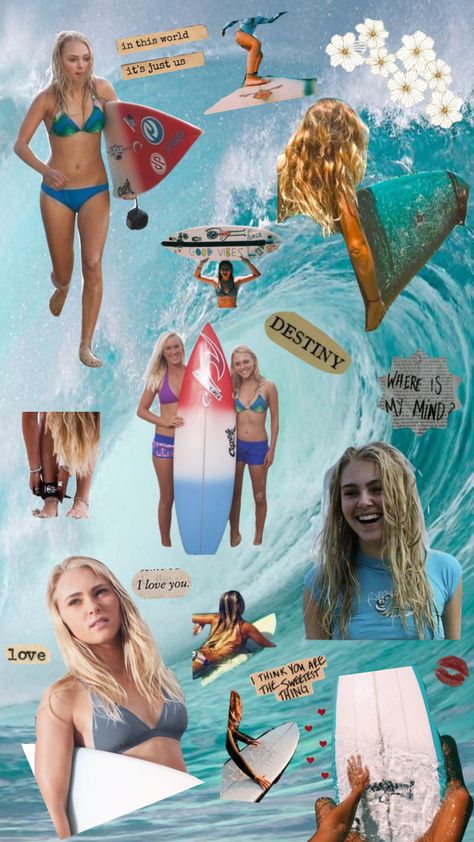 #soulsurfer #bethanyhamilton #surf #surfergirl #surflife #lovely Surf Collage Wallpaper, Bethany Hamilton Wallpaper, Surf Girl Aesthetic, Surfer Vibes, Hamilton Wallpaper, Skateboarding Tricks, Surfer Boy, Roxy Surf, Bethany Hamilton