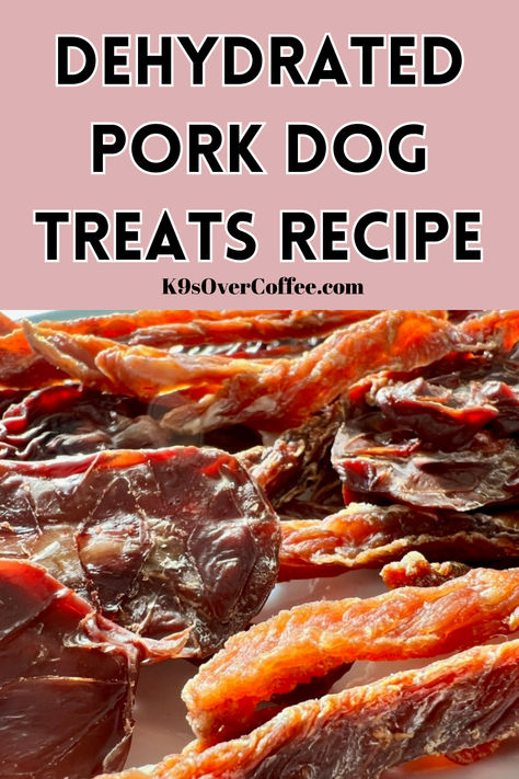 Dehydrated pork dog treats in different shapes. Dog Beef Jerky Recipes, Dehydrating Dog Treats Recipe, Dehydrated Dog Chews, Dehydrated Dog Treats Recipes Homemade, Pork Jerky Recipe Dehydrator, Dehydrated Dog Treats Recipes, Dehydrator Dog Treats, Jerky Recipes Dehydrator, Dehydrated Dog Treats