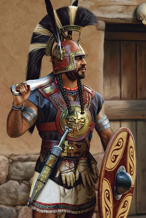 Ancient Warrior Art, Iberian Warrior, Warrior Background, Ancient Soldier, Ancient Carthage, Hannibal Barca, Short Swords, Punic Wars, Historical Warriors