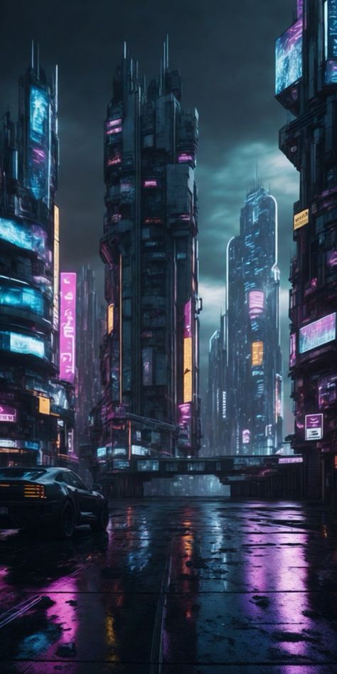 In the year 2077, the city is a sprawling metropolis of high-tech wonders and low-life scum. A group of edgerunners, hackers and mercenaries who live on the edge of the law, are hired by a mysterious client to infiltrate a corporate tower and steal a valuable data chip. But they soon discover that they are not the only ones after the chip, and that it contains a secret that could change the world. As they race against time, enemies, and their own doubts, they must decide whether to trust each ot Transhumanist Art, High Tech Fantasy World, Futuristic City Dystopia, Alien Stuff, Cybergoth Style, Race Against Time, Alien Aesthetic, Neo Tokyo, Sci Fi City