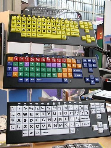 these key boards make integrating technology in the classroom easier for students to learn and visualize certain keys. Assistive Technology In The Classroom, Assistive Technology Devices, Technology Devices, Tech Magazines, Key Board, Survival Gardening, Low Vision, Technology In The Classroom, Urban Survival