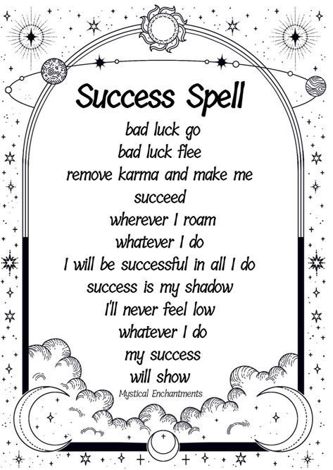 Success Spell, Manifestation Spells, Witchcraft Spells For Beginners, Money Spells That Work, Good Luck Spells, Spells For Beginners, Easy Spells, Thursday Quotes, Luck Spells