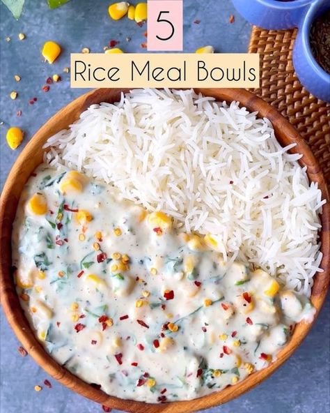 Paneer Rice Bowl, Spinach Rice Bowl, Meal Bowls, Indian Diet Recipes, Recipes For The Week, Herb Rice, Herbed Rice, Bowl Ingredients, Rice And Gravy