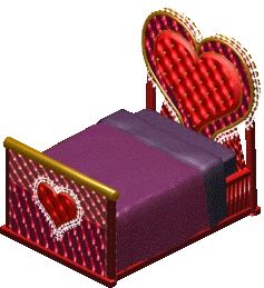 Heart-shaped bed | The Sims Wiki | Fandom Heart Shaped Bed, Heart Bed, Sims Love, Different Games, Bedtime Routine, Purple Silk, Island Vacation, Custom Bed, Animal Party