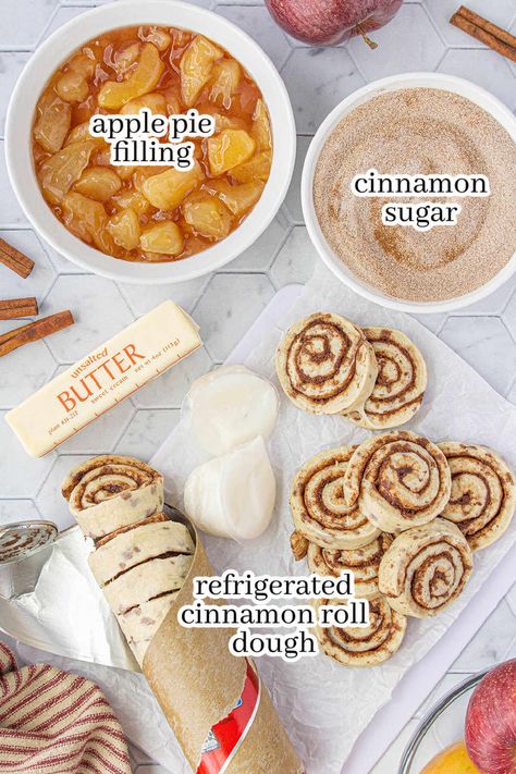 Cinnamon Roll Apple Pie Recipe Pillsbury, Apple Cobbler Cinnamon Roll, Pillsbury Apple Cinnamon Rolls, Apple Filled Cinnamon Rolls, 3 Ingredient Apple Cobbler, Apple Pie Cinnamon Roll Bake, Apple Pie Cinnamon Rolls Pillsbury, Pillsbury Cinnamon Roll Apple Pie, Apple Cobbler With Cinnamon Rolls