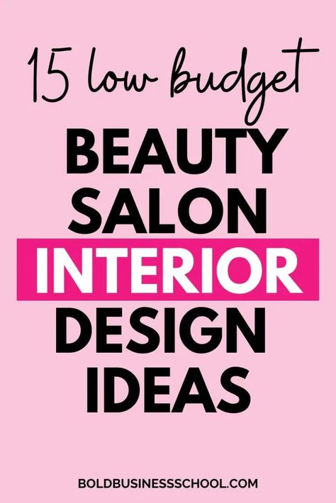 Opening a beauty salon? Low budget beauty salon interior design can still result in a stylish space. Here are 15 ideas that focus on affordability: Salon In Small Space, Home Based Beauty Salon Ideas, Low Budget Salon Interior Design, Home Beauty Salon Ideas Small Diy, Salon Budget Plan, Vintage Salon Suite Decor, Industrial Salon Design Interiors, Simple Salon Decor, Diy Salon Suite Ideas