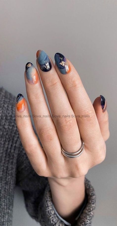 Marble Nail Designs, Fall Nail Art Designs, Painted Nails, Fall Nail Art, Marble Nails, Unique Nails, Fall Nail Designs, Fancy Nails, Chic Nails