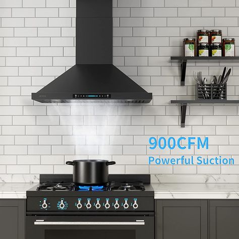 Amazon.com: IKTCH 30 inch Wall Mount Range Hood 900 CFM Ducted/Ductless Convertible, Kitchen Chimney Vent Stainless Steel with Gesture Sensing & Touch Control Switch Panel, 2 Pcs Adjustable Lights(IKP02-30) : Appliances Kitchen Air Vent, Convertible Kitchen, Adjustable Lights, Kitchen Vent Hood, Kitchen Chimney, Kitchen Vent, Kitchen Hood, Wall Mount Range Hood, Kitchen Interior Design Decor