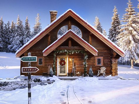 Santa House, Santa Claus House, Pole House, Eclectic Homes, Santa North Pole, Cozy Log Cabin, Santa's House, Witch Cottage, Real Estate Site