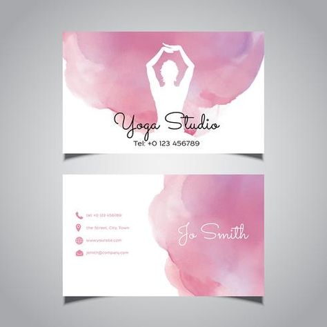 Studio Business Card, Yoga Flyer, Yoga Logo Design, Yoga Business, Yoga Logo, Visiting Card Design, Yoga Design, Free Business Cards, Studio Logo