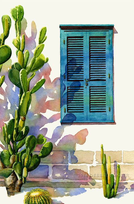 Colors of Tucson by Debbie Bakker Heart Craft, Watercolor Architecture, Soyut Sanat Tabloları, Gouache Art, 수채화 그림, Tableau Art, Watercolor Landscape Paintings, Craft Studio, Watercolor Inspiration