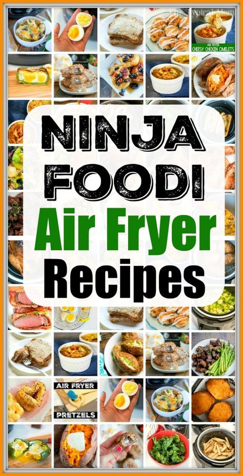 Ninja air fryer recipes for breakfast, lunch, dinner and dessert! If you have a Ninja Foodi pressure cooker and air fryer we have you covered! #ninjafoodirecipes #ninjafoodi #airfryerrecipes #airfryer #breakfast #dinner #sidedishes #desserts Ninja Air Fryer Recipes, Food Air Fryer, Ninja Cooking System, Ninja Air Fryer, Ninja Cooking System Recipes, Air Fryer Fish, Ninja Recipes, Air Fryer Oven Recipes, Air Fry Recipes