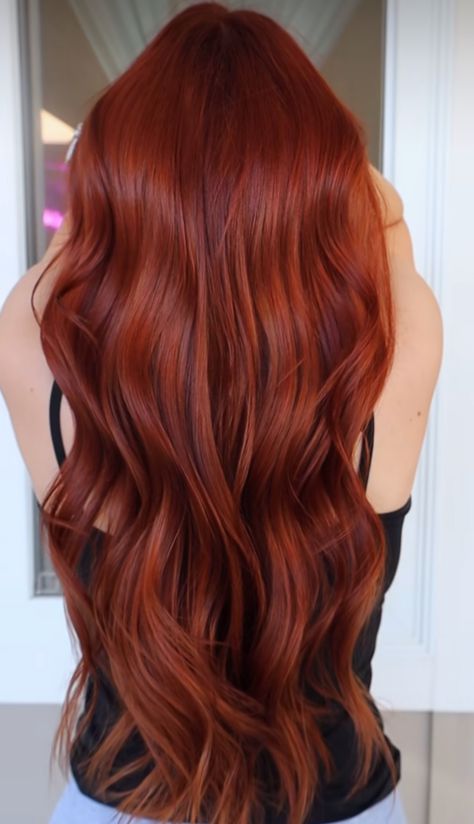 Fiery Auburn Hair, Vibrant Copper Red Hair, Level 4 Red Hair, Red Hair Palette, Deep Copper Red Hair, Warm Tone Red Hair, Red Tones Hair Color, Red Copper Hair Color Balayage, Rust Red Hair