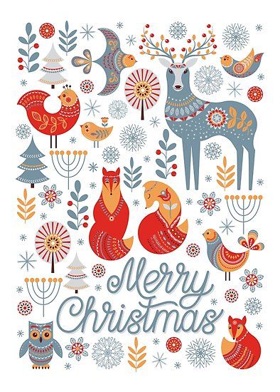 The pattern of animals, flowers, trees, birds. The #Scandinavian style. Folk art. #Christmas pattern.  #Posters #folkart #merrychristmas Scandinavian Border Design, Scandinavian Folk Art Christmas Cards, Folk Art Trees, Scandinavian Folk Art Swedish Style, Scandinavian Folk Art Christmas, Folk Art Christmas Tree, Winter Botanicals, Christmas Scandinavian Style, Christmas Folk Art