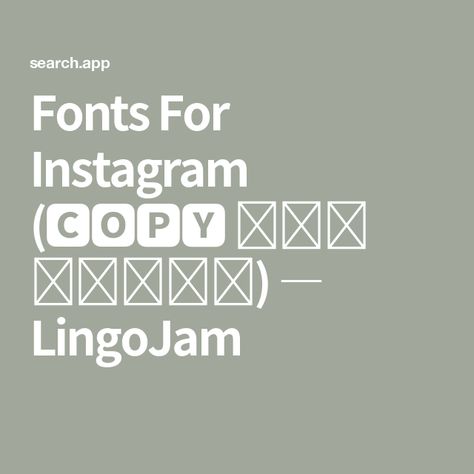 Fonts For Instagram (🅲🅾🅿🆈 𝓪𝓷𝓭 𝗽𝗮𝘀𝘁𝗲) ― LingoJam Insta Fonts, Ig Fonts, Fonts Instagram, Fonts For Instagram, Website Creator, Cool Symbols, Emoji Symbols, Instagram Symbols, Instagram Font