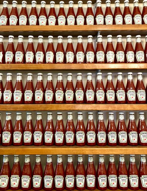 ketchup Heinz Ketchup Aesthetic, Ketchup Aesthetic, Curry Ketchup, Heinz Tomato Ketchup, Heinz Ketchup, Martin Parr, Cooked Food, Tomato Ketchup, 50th Wedding