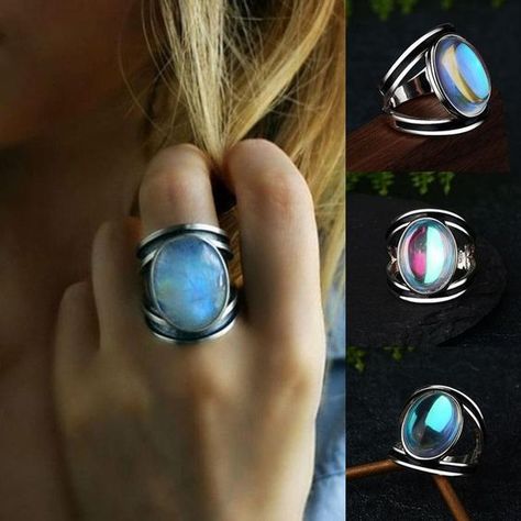 Moonstone Ring Jewlery Rings, Body Board, Jewerly Ring, Tourmaline Engagement Ring, How To Wear Rings, Casual Jewelry, Blue Moonstone, Geometric Ring, Bling Rings