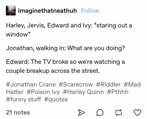 Jonathan Crane X Edward Nygma, Gotham Rogues, Batman Memes, Dc Fanart, Batman Villains, Jonathan Crane, Universe Movie, Gotham Villains, Batman 2