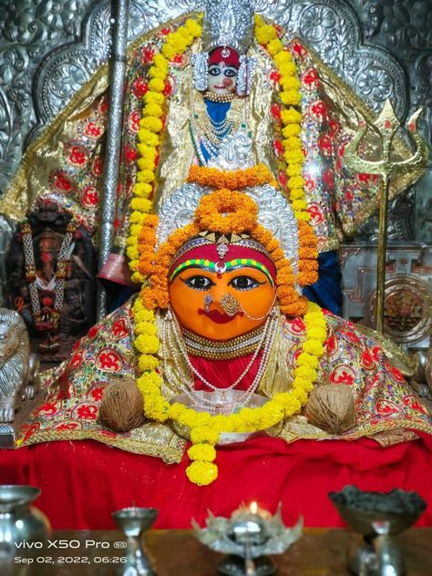 Maa Harsiddhi Ujjain, Harsiddhi Mataji Ujjain, Harsiddhi Maa, Sikotar Maa, Maa Pic, Hindu Deities, Photo Art Gallery, Photo Art, Art Gallery