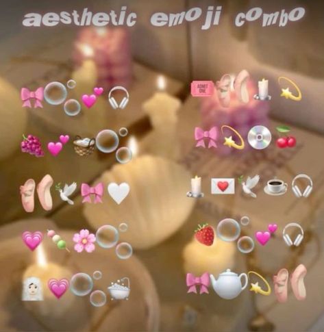 Aesthetic Emoji Combos, Aesthetic Emoji, Cute Emoji Combinations, Emoji Combos, Clever Captions For Instagram, Instagram Tools, Emoji Combinations, Cute Instagram Captions, Emoji For Instagram